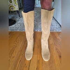 Sundance Tan Suede Knee High Boots